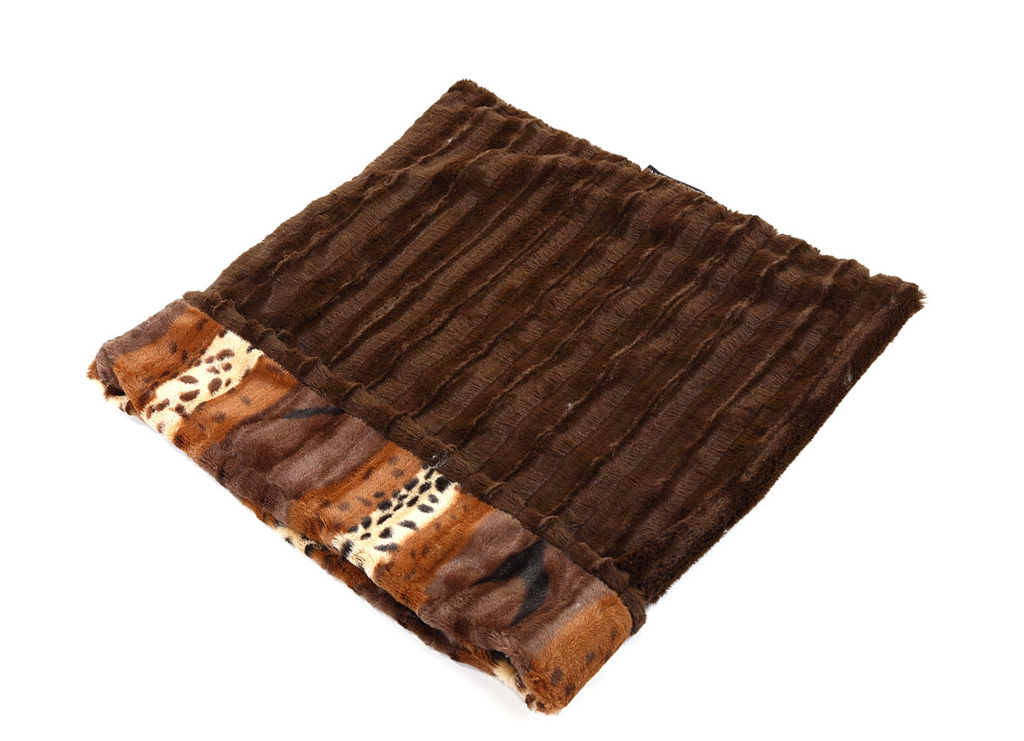 Exotic Fur Brown/Gold & Brown Mink Cuddle Pouch
