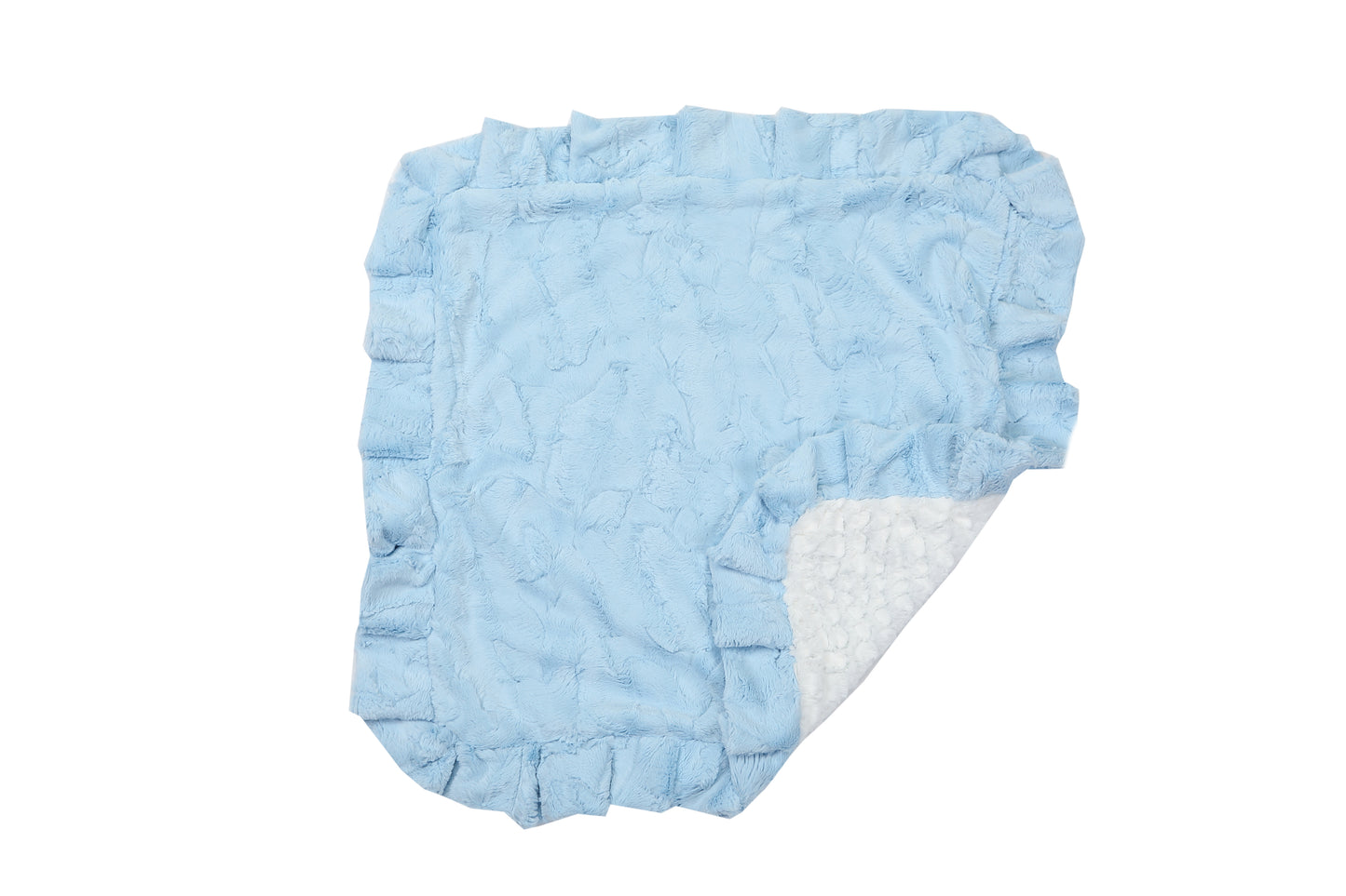 Baby Blue & White Crocodile Mink Mink Blanket