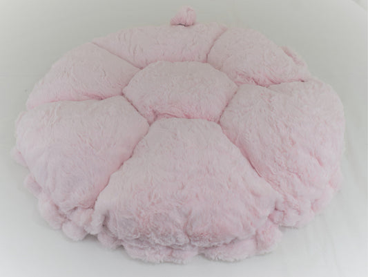 Baby Pink Mink & Crocodile Cream Swaddle Bed