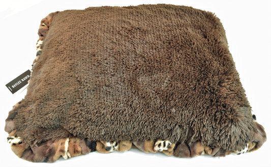 Exotic Fur Gold & Chocolate Shag Travel Bed/Blanket