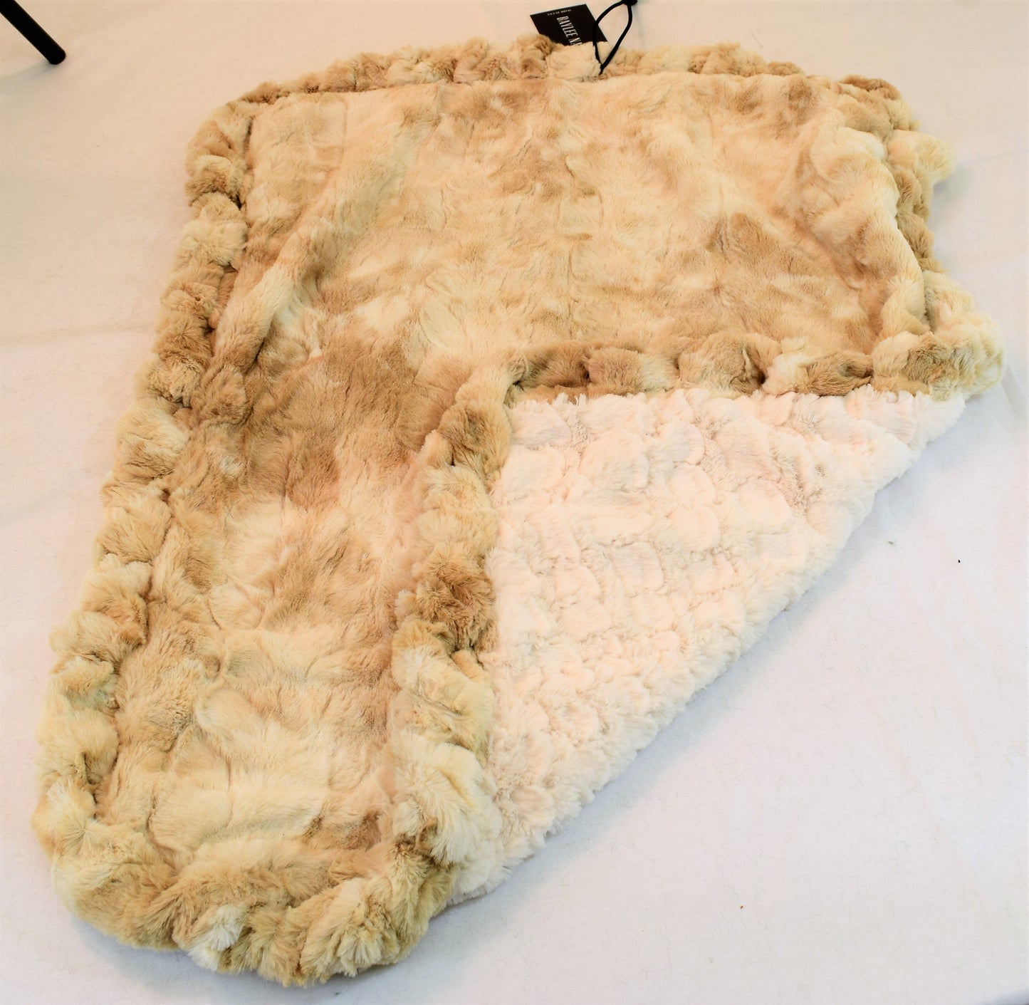 Beige Rabbit & Cream Crocodile Travel Bed/Blanket