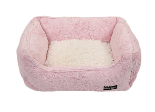 Light Pink Mink with Cream Shag Lounge Bed