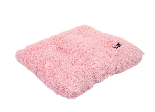 Light Pink Shag Pillow Bed