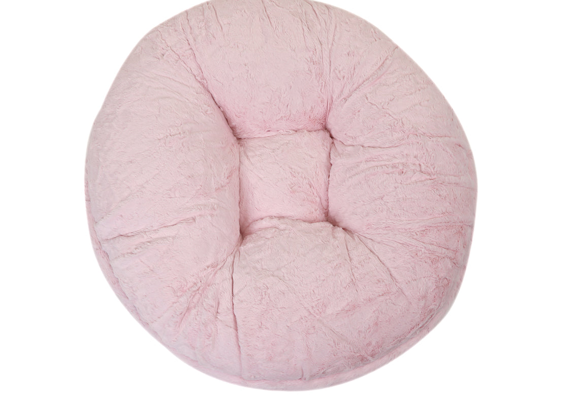 Baby Pink Mink Bagel Bed