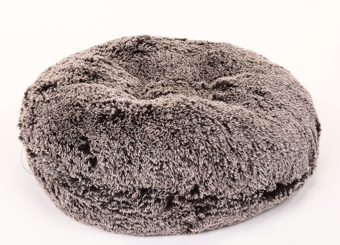 Chocolate Frosted Shag Bagel Bed