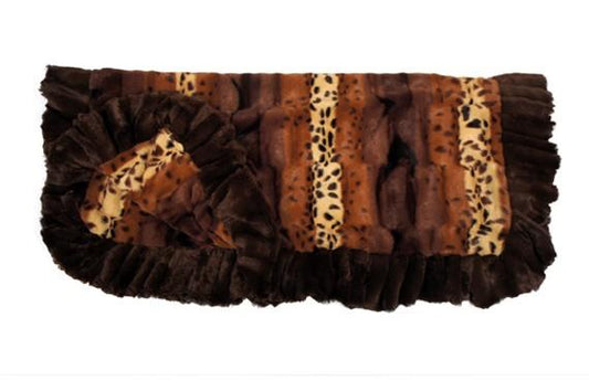 Exotic Fur Brown/Gold Blanket